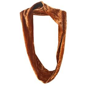 Dana Herbert Velveteen Silk Infinity Scarf Soft Autumn Classic Old Money